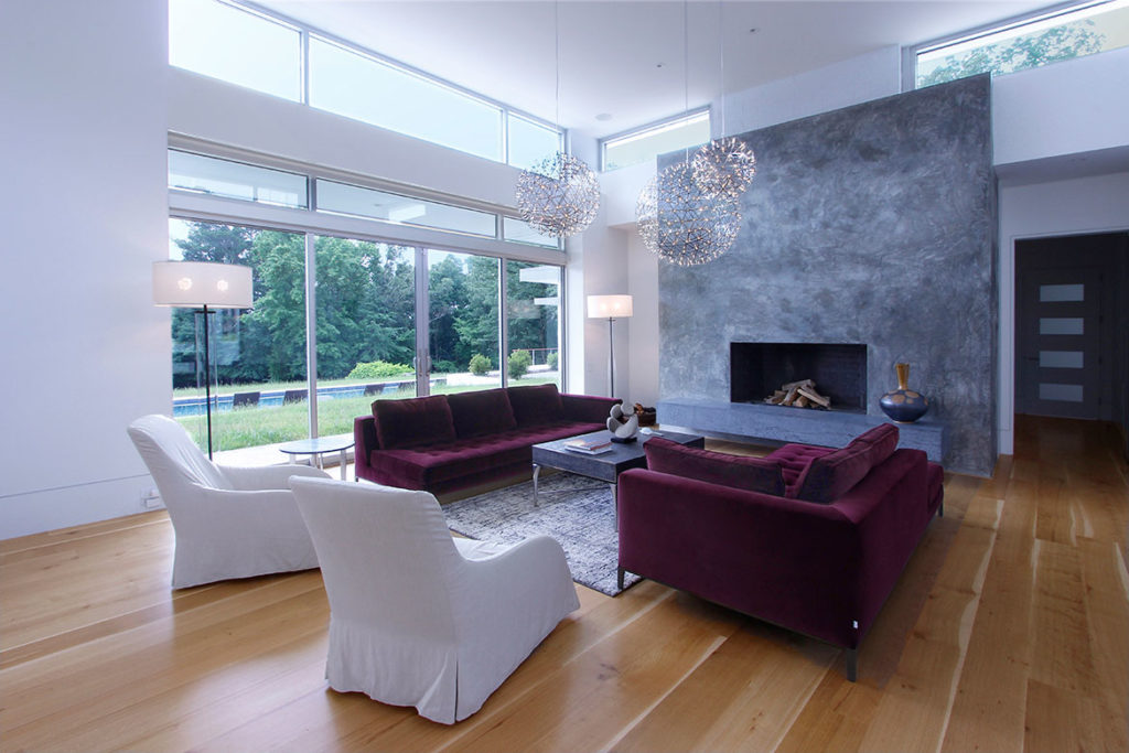 Chapel Hill Modern Architectural Kitchen Design and Remodel - Beautiful Fireplace